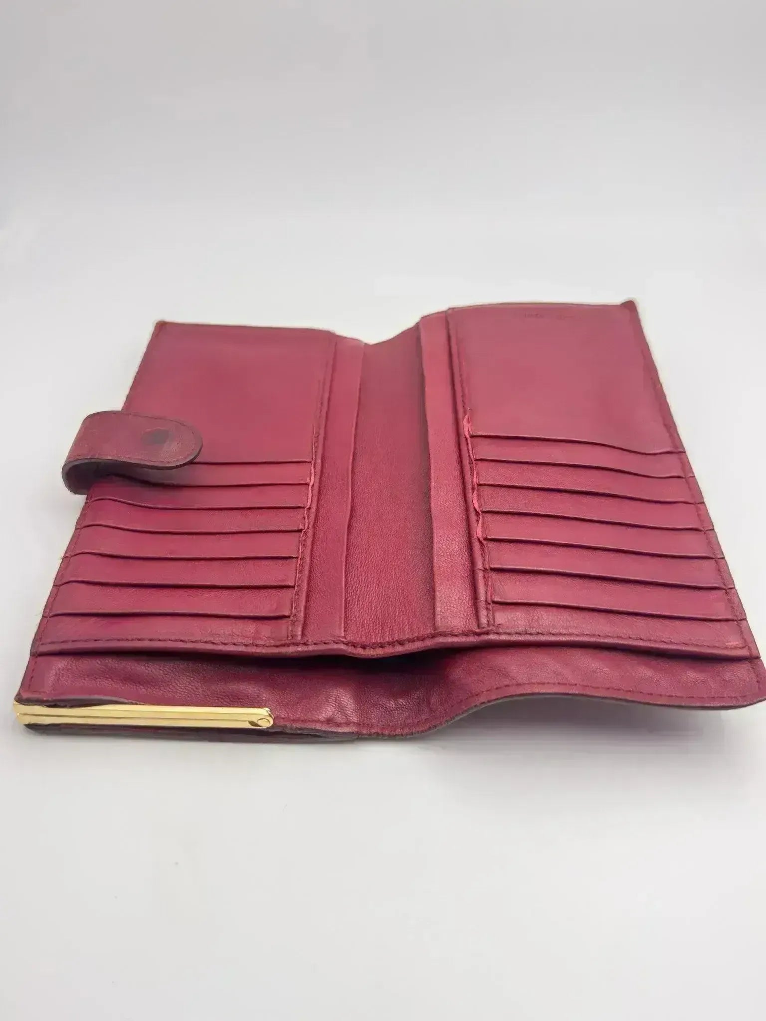 Bottega Veneta - Portefeuille Cuir Bordeaux - Atelier Victor