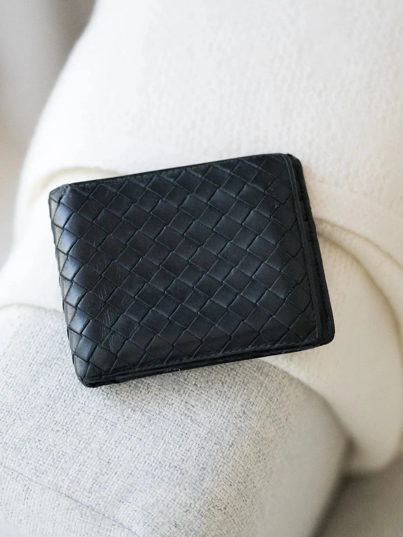 Bottega Veneta - Portefeuille Cuir Noir - Atelier Victor - Vintage Shop