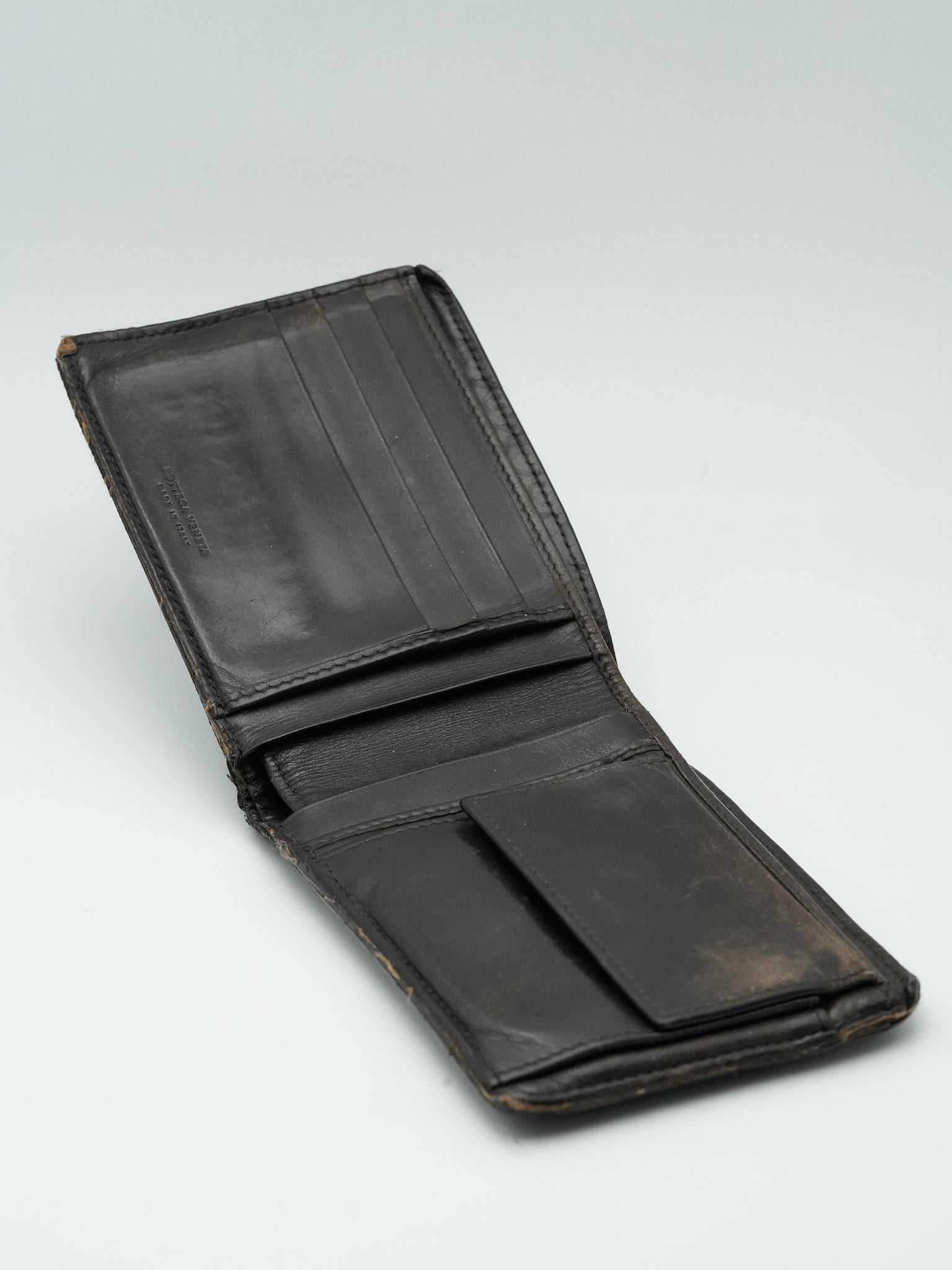 Bottega Veneta - Portefeuille marron patiné - Atelier Victor - Vintage Shop