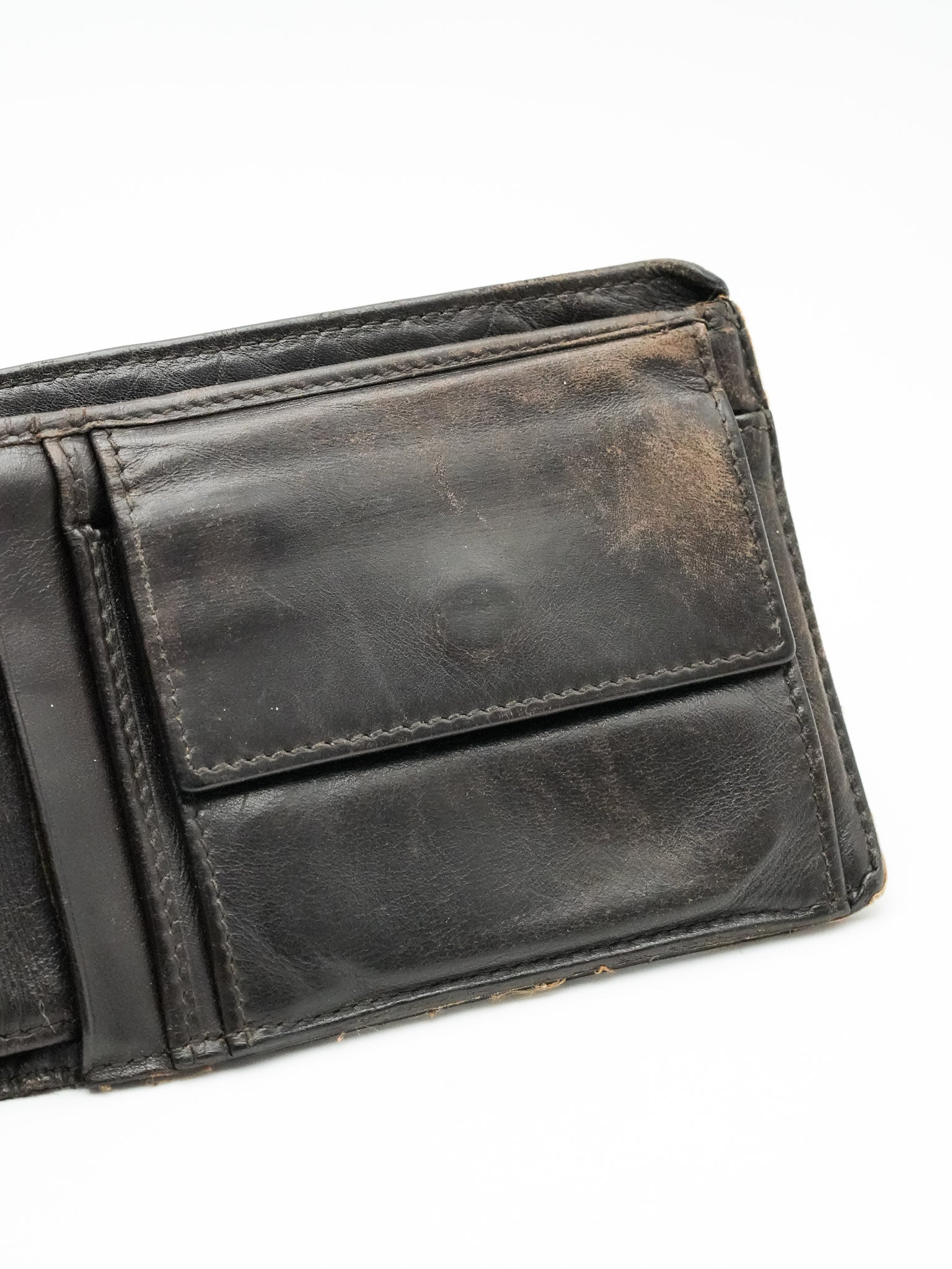 Bottega Veneta - Portefeuille marron patiné - Atelier Victor - Vintage Shop