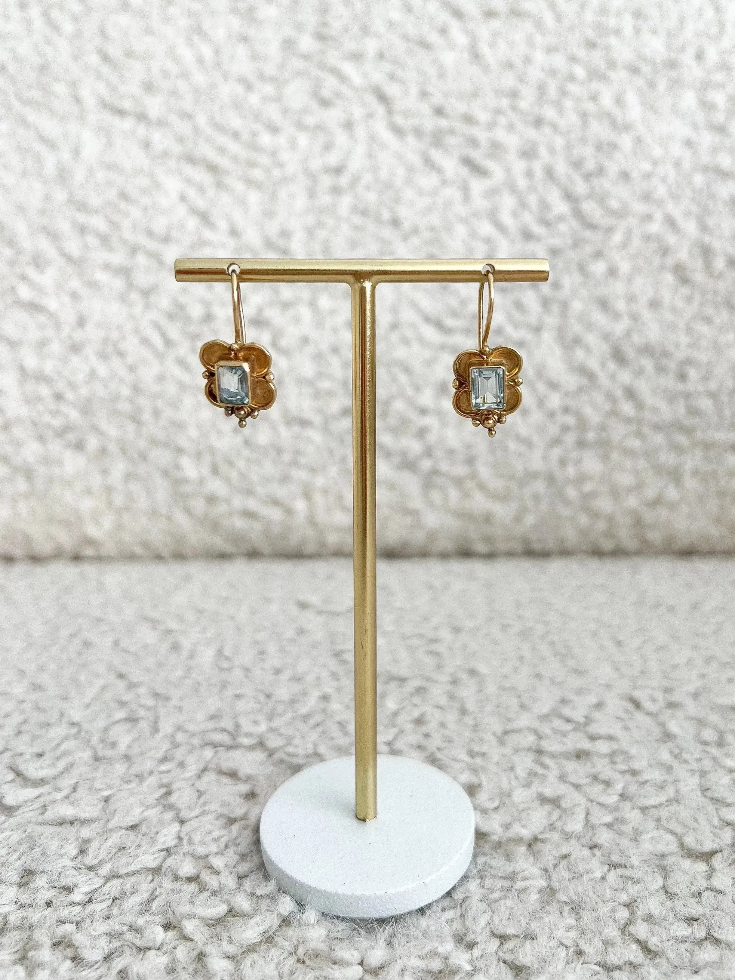 Boucles d’oreilles - Vermeil Topaz Bleue - Atelier Victor