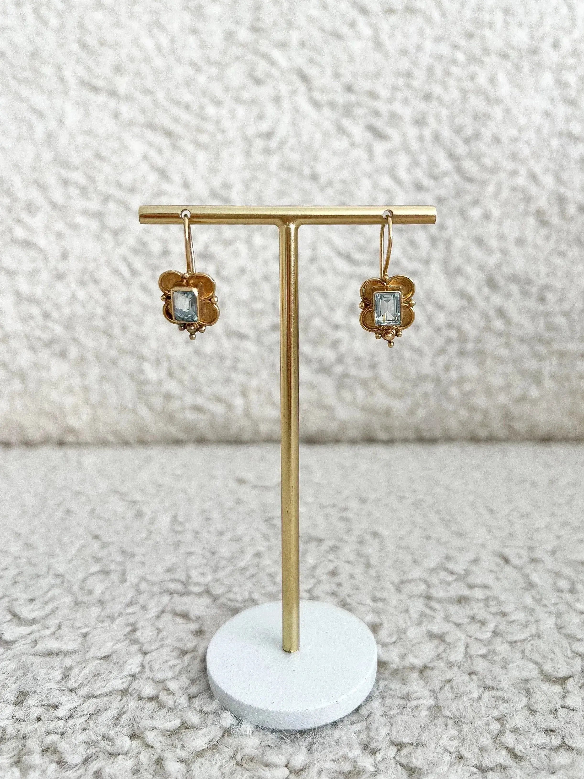 Boucles d’oreilles - Vermeil Topaz Bleue - Atelier Victor