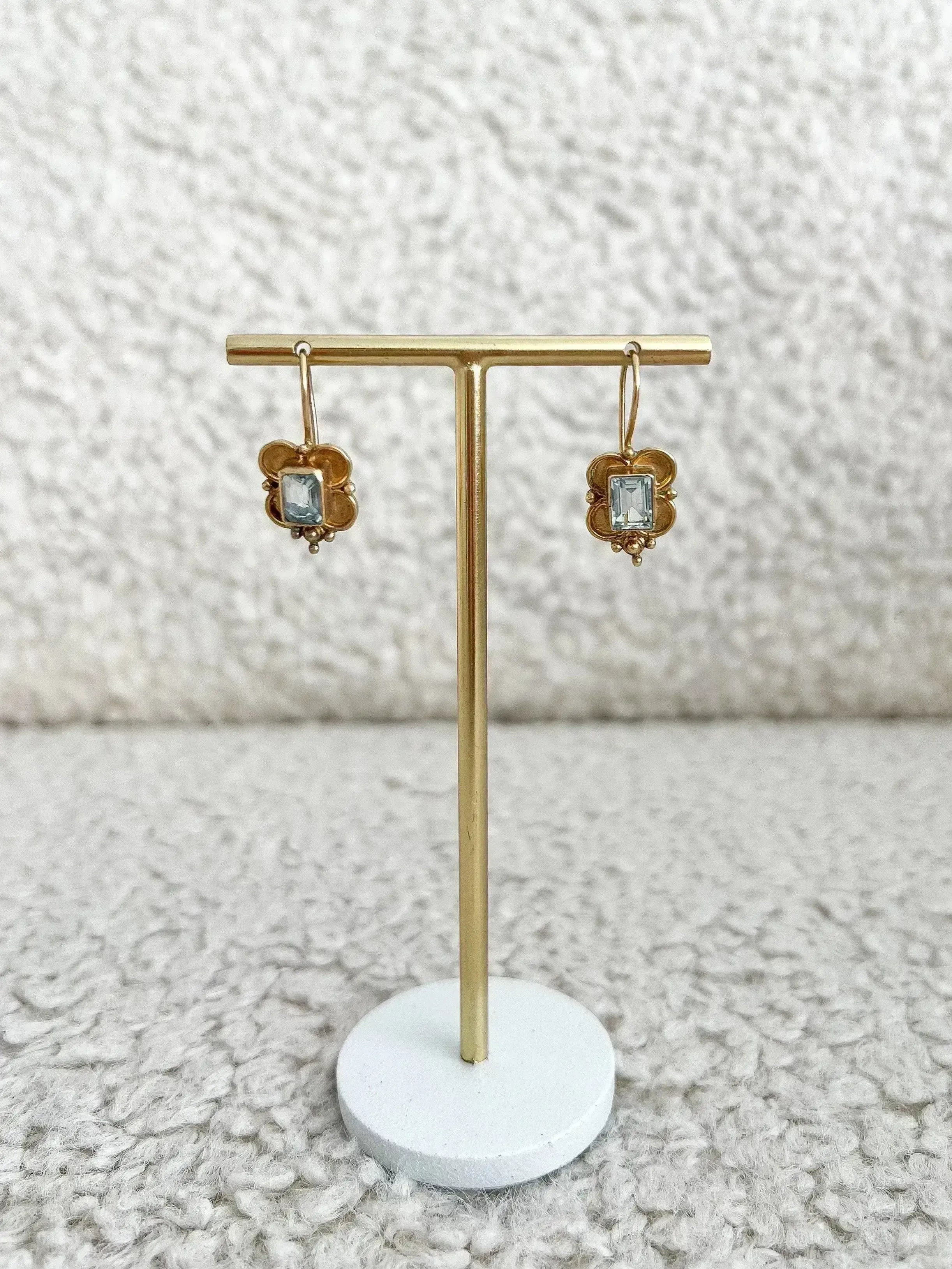 Boucles d’oreilles - Vermeil Topaz Bleue - Atelier Victor