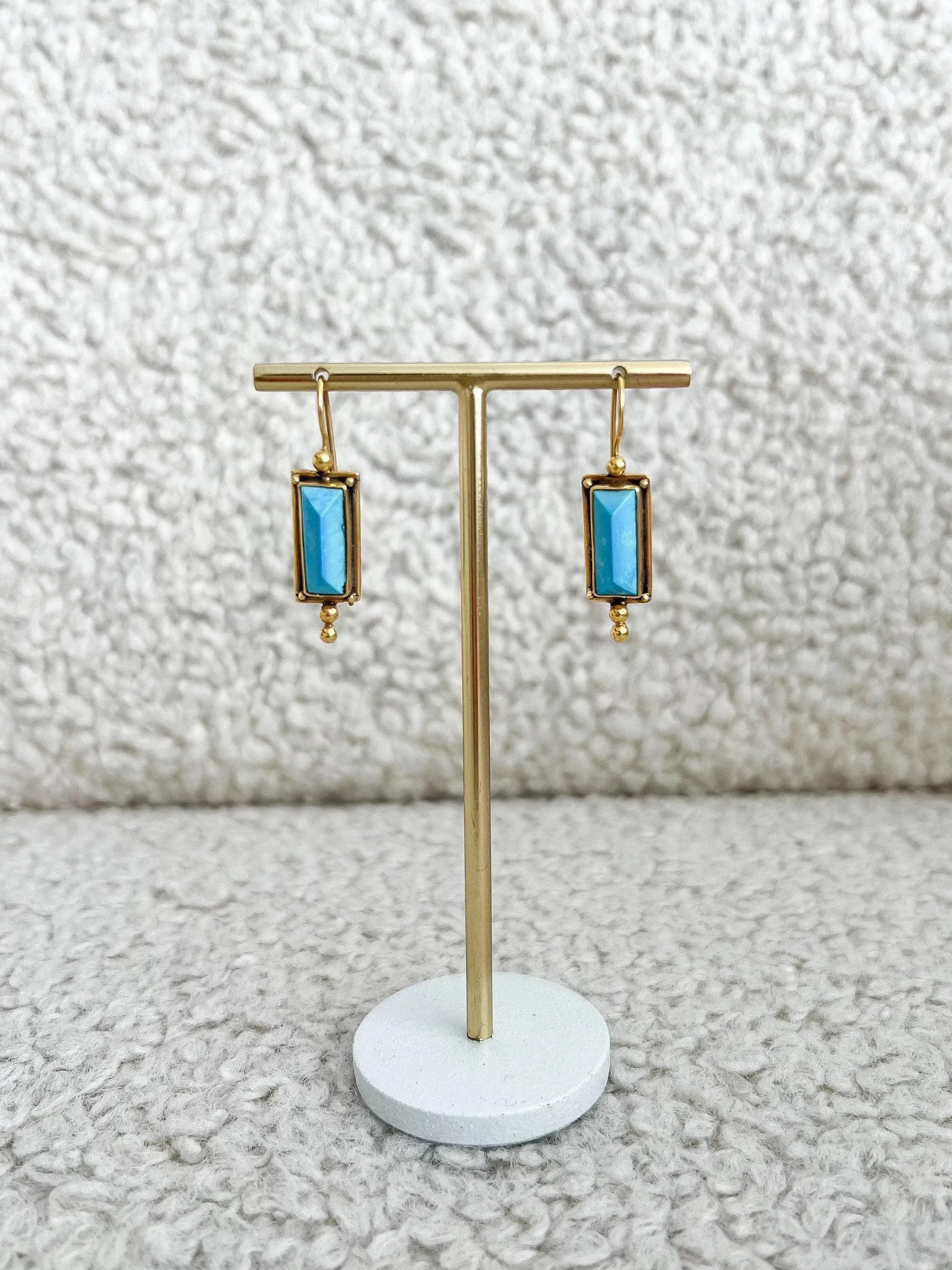 Boucles d’oreilles - Vermeil Turquoise Baguette - Atelier Victor