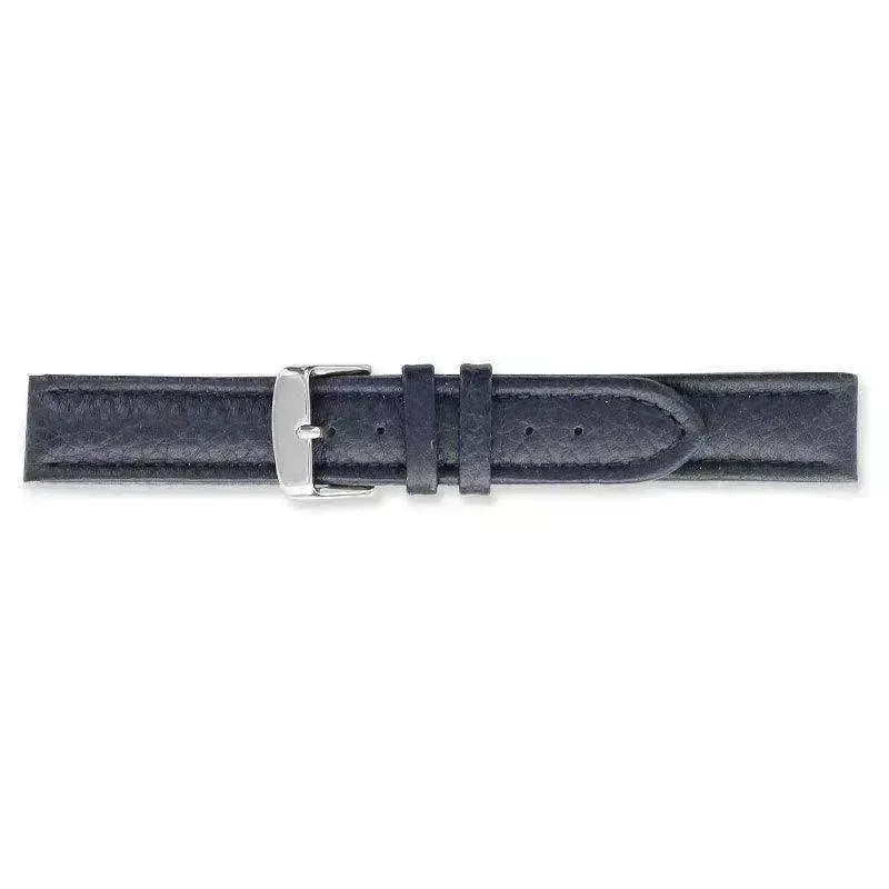 Bracelet de montre Bleu - Cuir bombé grainé - Atelier Victor
