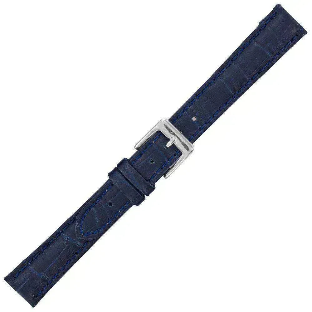 Bracelet de montre Bleu marine - Cuir effet alligator - Atelier Victor