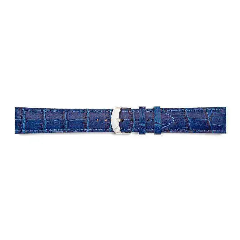 Bracelet de montre Bleu Roi - Cuir effet crocodile - Atelier Victor - Vintage Shop