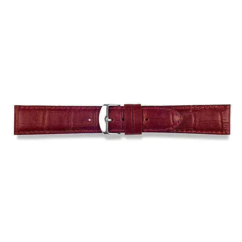 Bracelet de montre Bordeaux - Cuir effet crocodile - Atelier Victor
