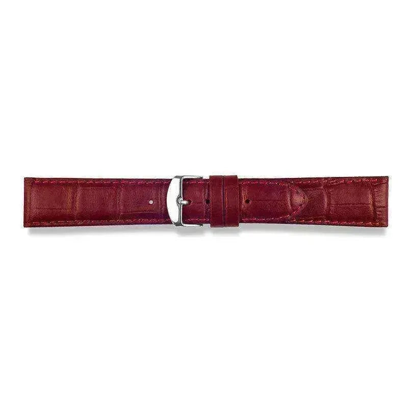 Bracelet de montre Bordeaux - Cuir effet crocodile - Atelier Victor