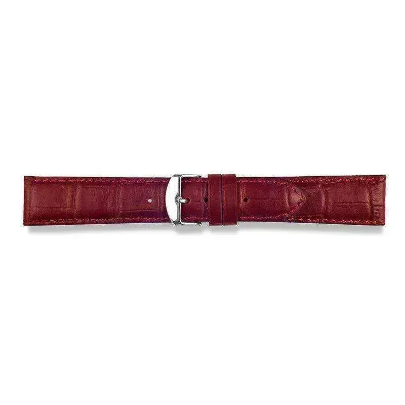 Bracelet de montre Bordeaux - Cuir effet crocodile - Atelier Victor