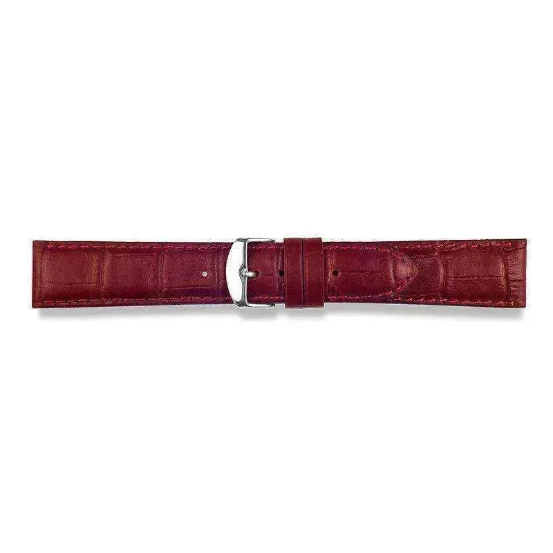 Bracelet de montre Bordeaux - Cuir effet crocodile - Atelier Victor - Vintage Shop