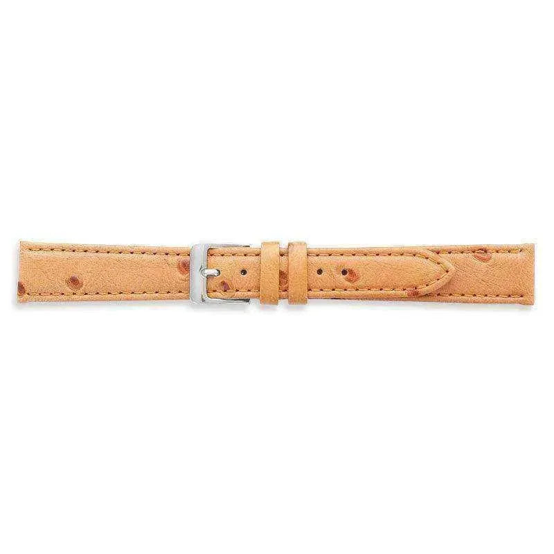 Bracelet de montre camel - Cuir effet autruche - Atelier Victor - Vintage Shop
