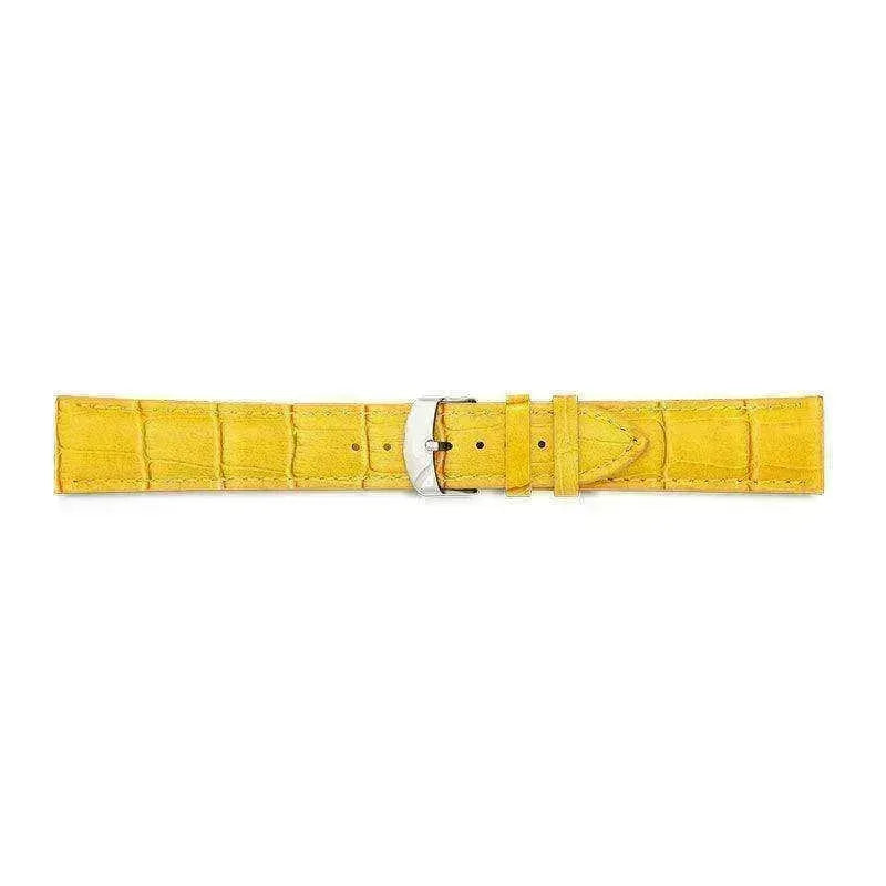 Bracelet de montre Jaune - Cuir effet crocodile - Atelier Victor
