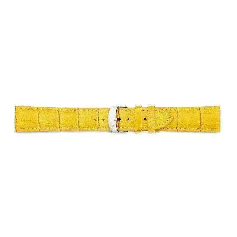 Bracelet de montre Jaune - Cuir effet crocodile - Atelier Victor