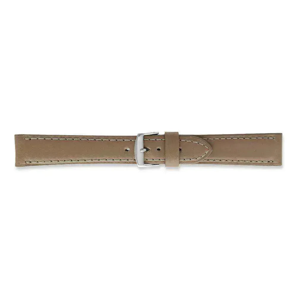 Bracelet de montre Kaki Lisse - Cuir de vachette - Atelier Victor