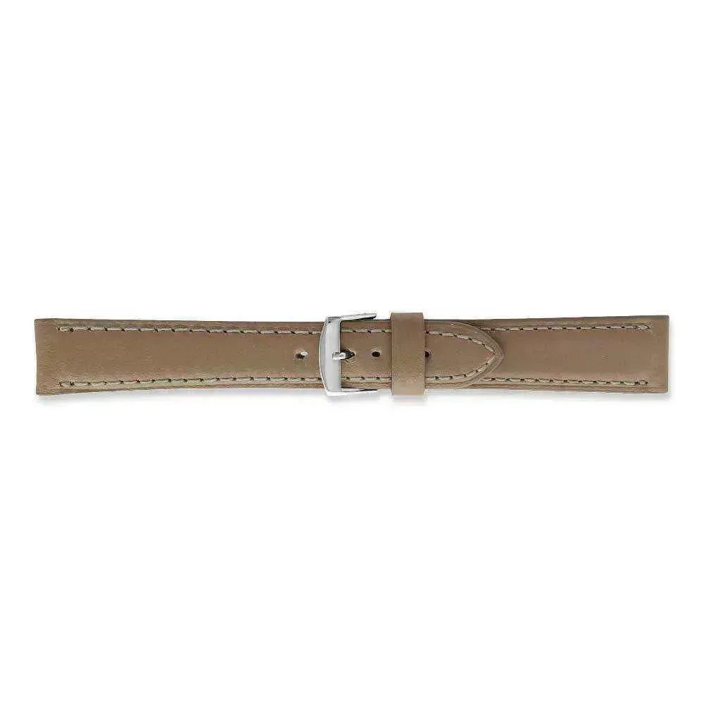Bracelet de montre Kaki Lisse - Cuir de vachette - Atelier Victor