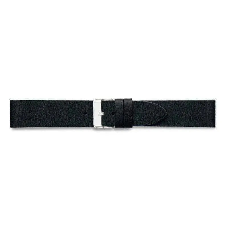 Bracelet de montre noir - cuir corrigé lisse - Atelier Victor - Vintage Shop