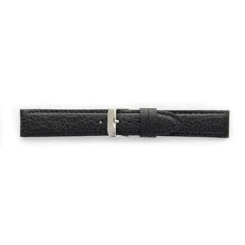 Bracelet de montre noir - Cuir grainé - Atelier Victor - Vintage Shop