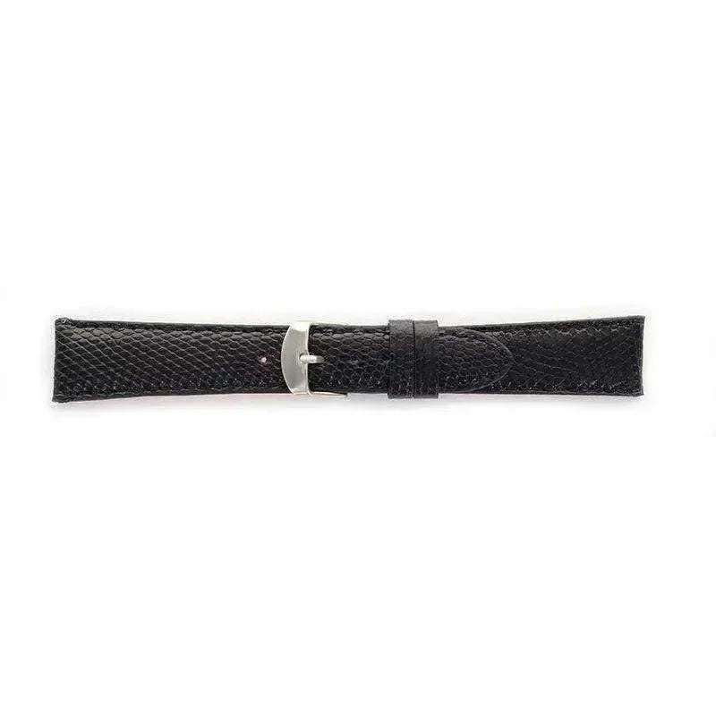 Bracelet de montre Noir - Cuir Lézard - Atelier Victor - Vintage Shop