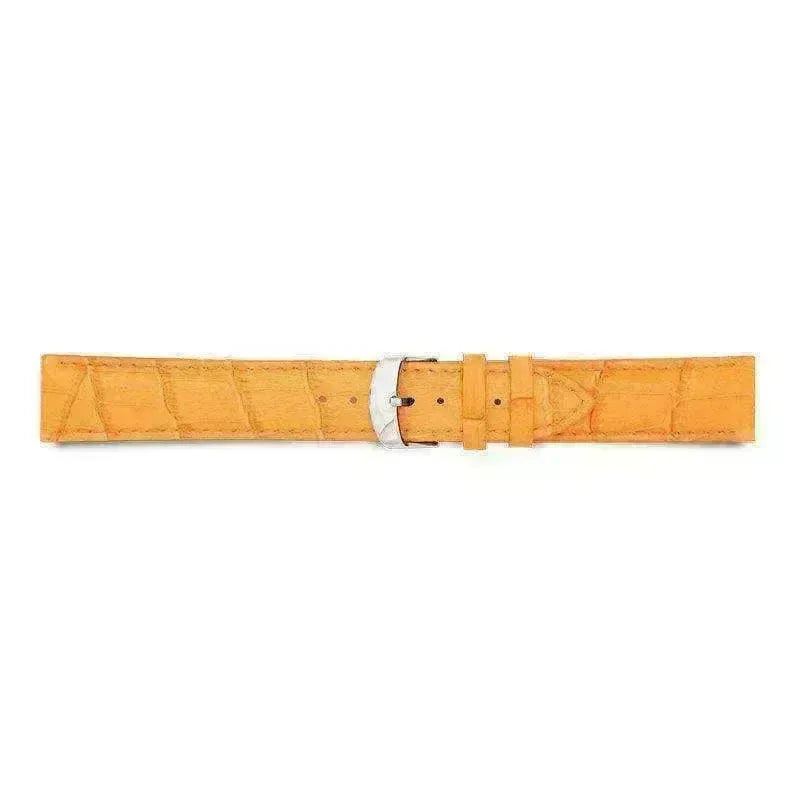 Bracelet de montre Orange clair - Cuir façon alligator - Atelier Victor