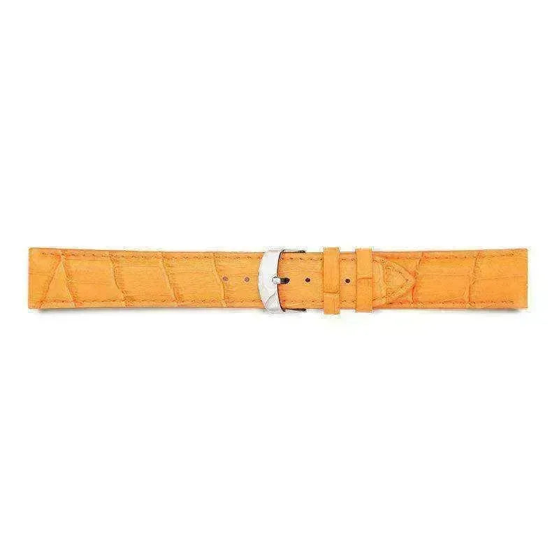 Bracelet de montre Orange clair - Cuir façon alligator - Atelier Victor