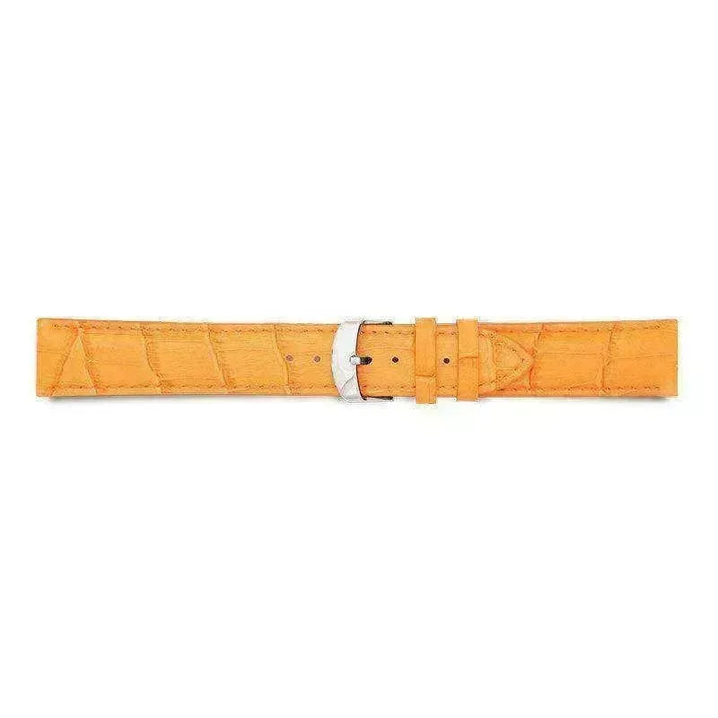 Bracelet de montre Orange clair - Cuir façon alligator - Atelier Victor