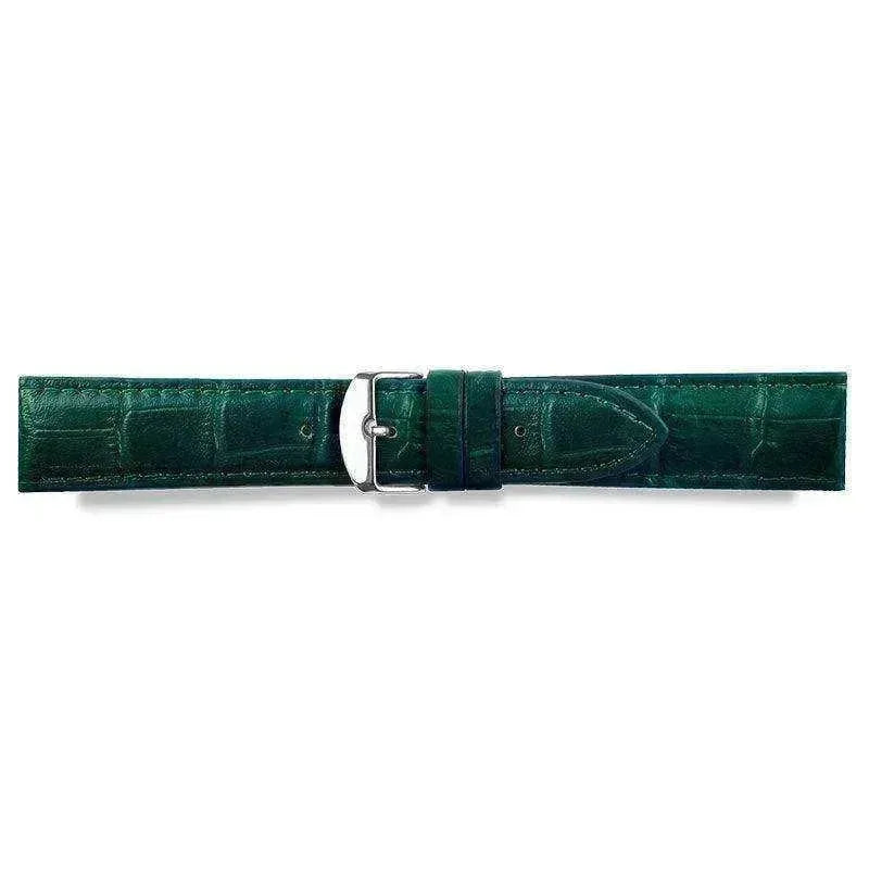Bracelet de montre Vert bouteille - Cuir effet crocodile - Atelier Victor