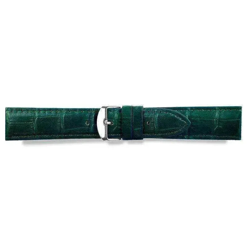 Bracelet de montre Vert bouteille - Cuir effet crocodile - Atelier Victor - Vintage Shop