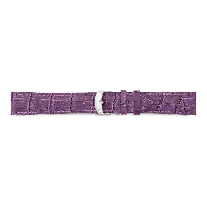 Bracelet de montre Violet - Cuir effet alligator - Atelier Victor