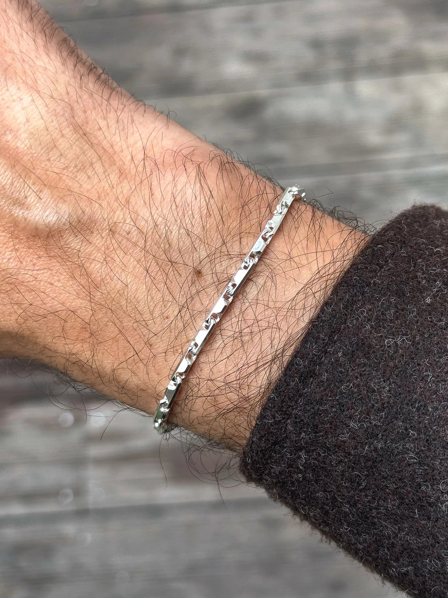 Bracelet en argent 925 - Edgard - Moyen Modèle - Atelier Victor