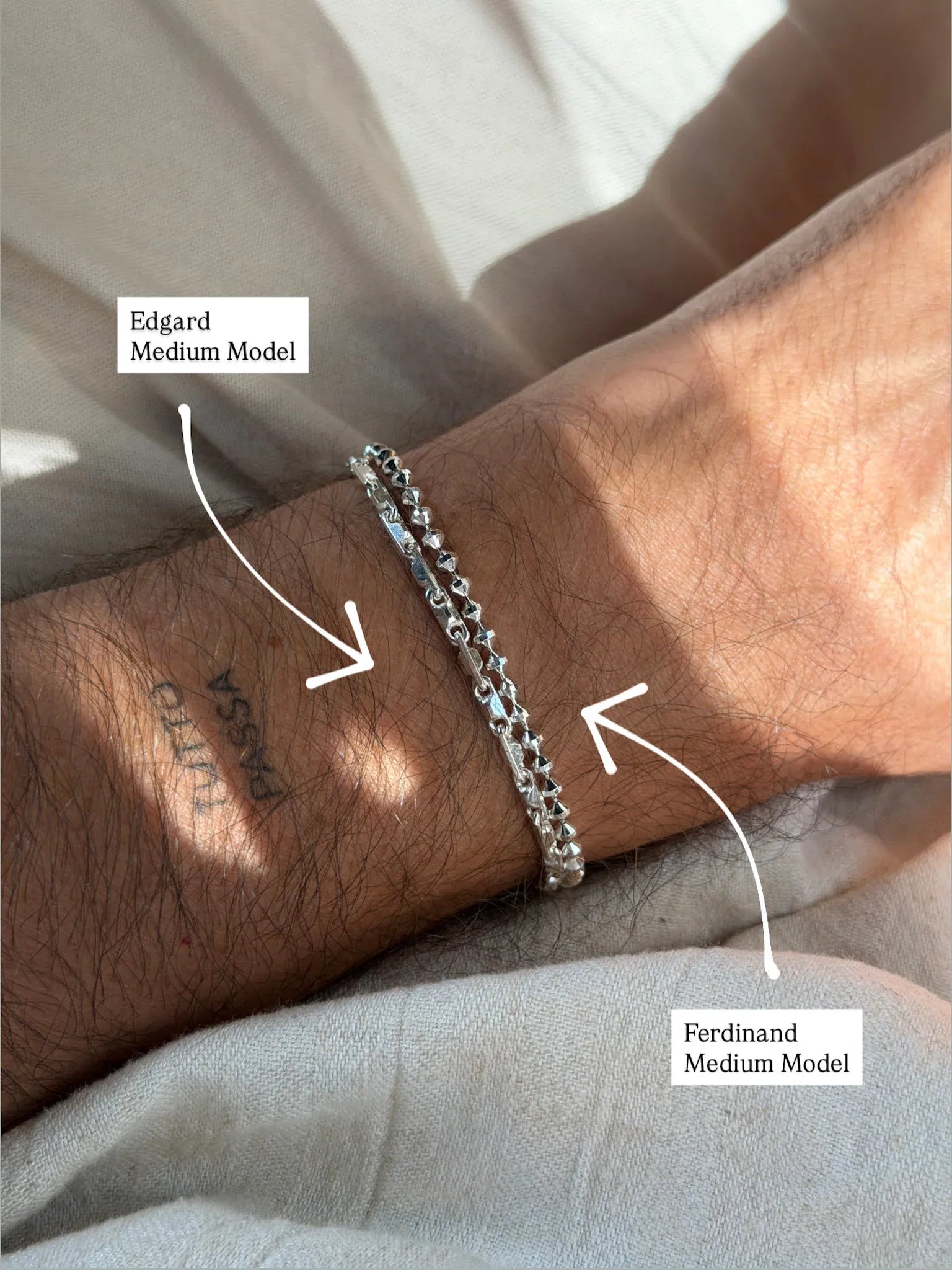 Bracelet en argent 925 - Ferdinand - Moyen Modèle - Atelier Victor