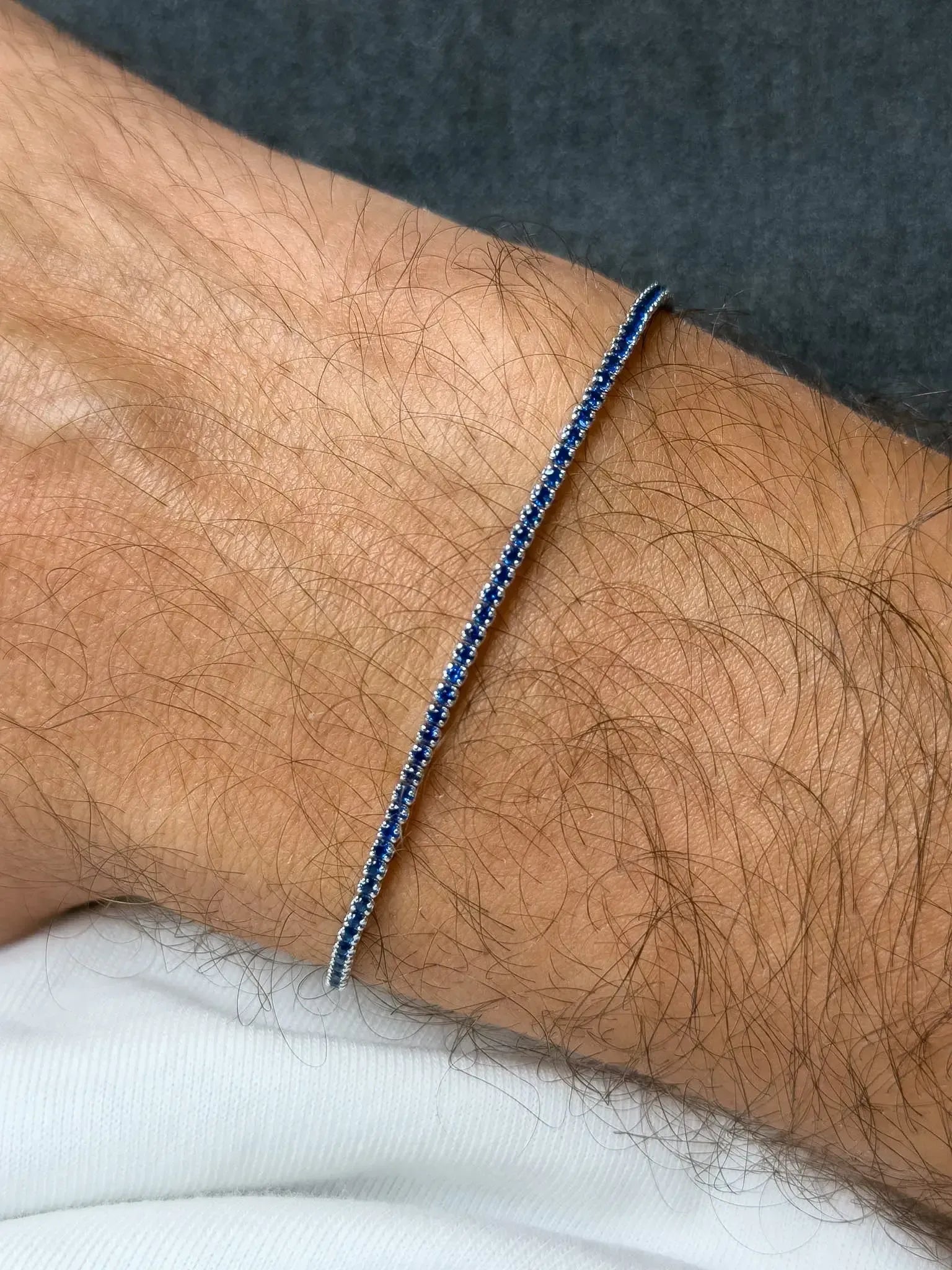 Bracelet Tennis Argent 925 & Zirconium Blue – Octavien – Petit Modèle - Atelier Victor