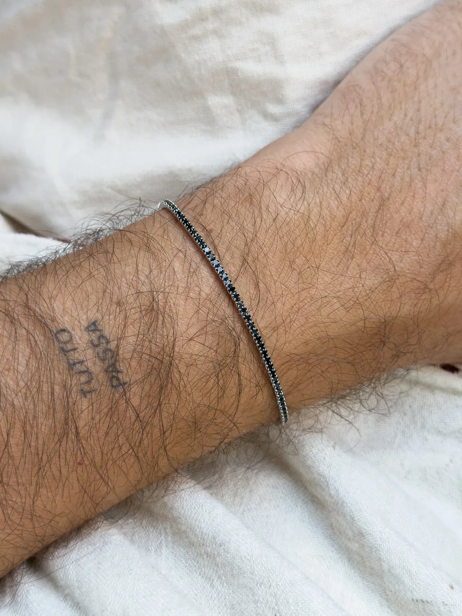 Bracelet Tennis Argent 925 & Zirconium - Octavien Noir - Petit Modèle - Atelier Victor