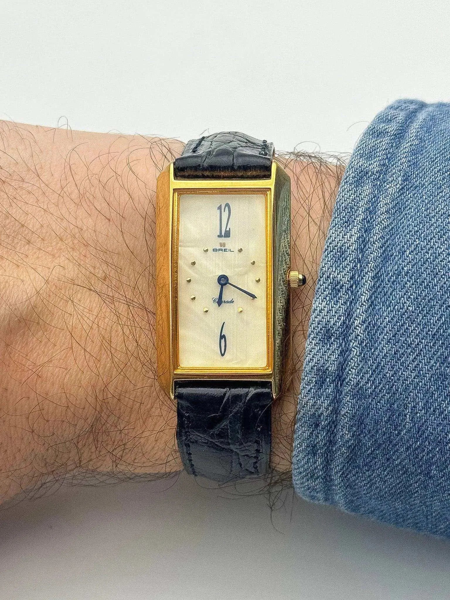 Breil - Gold Tank Oversized - NOS & BOX - 1990/00’s - Atelier Victor Paris - Vintage Watch Shop Dubai