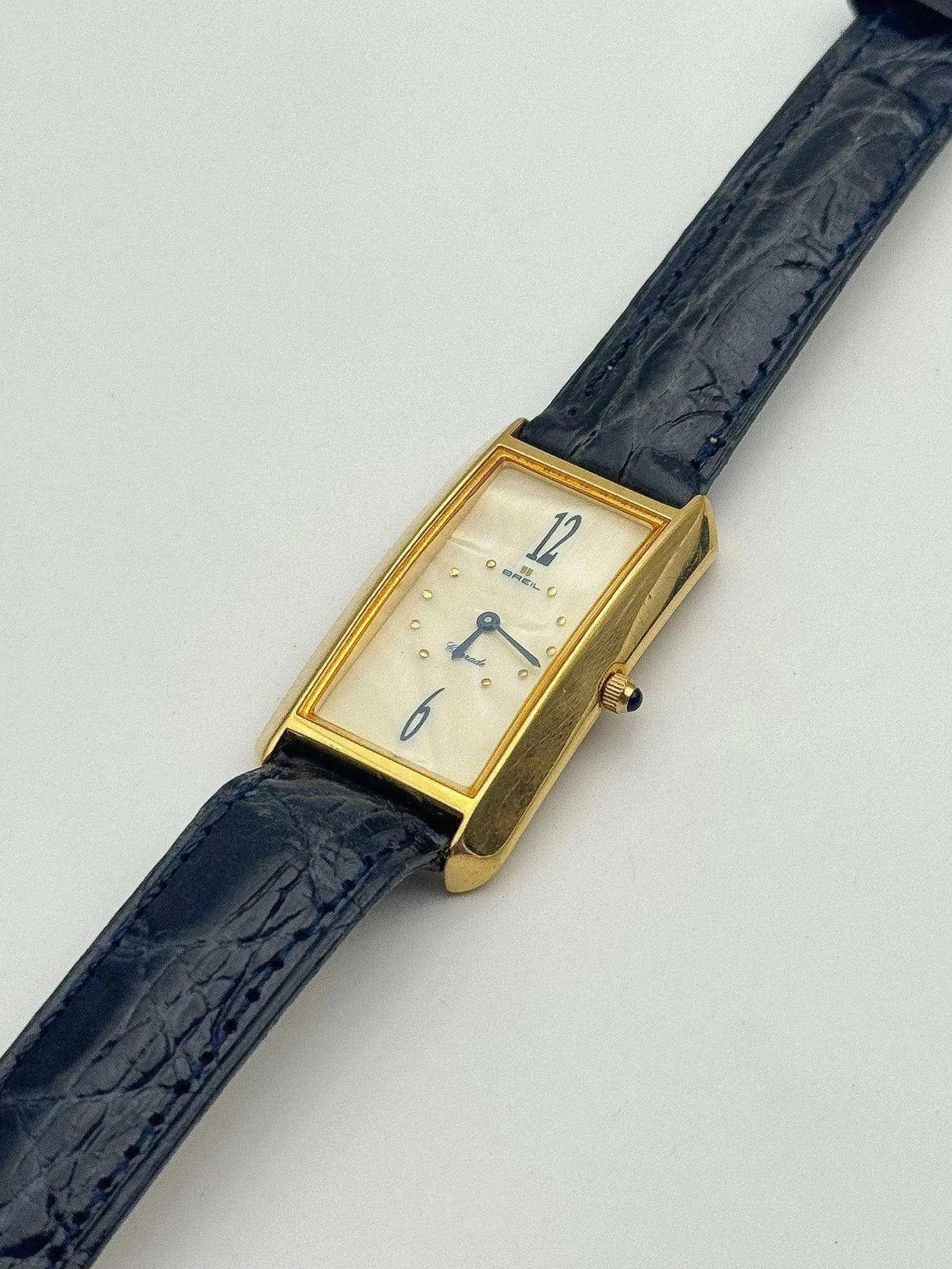 Breil - Gold Tank Oversized - NOS & BOX - 1990/00’s - Atelier Victor Paris - Vintage Watch Shop Dubai