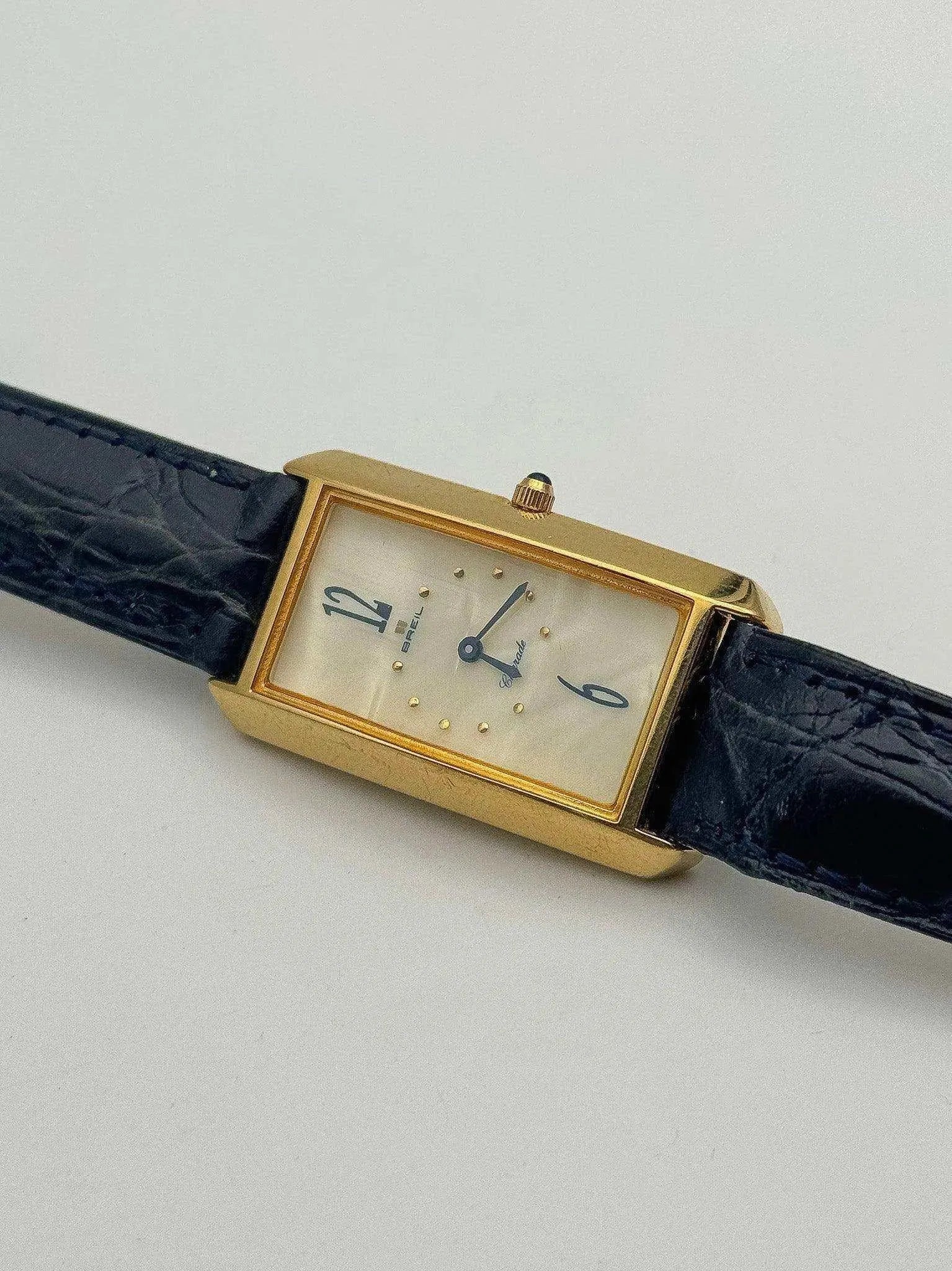 Breil - Gold Tank Oversized - NOS & BOX - 1990/00’s - Atelier Victor Paris - Vintage Watch Shop Dubai
