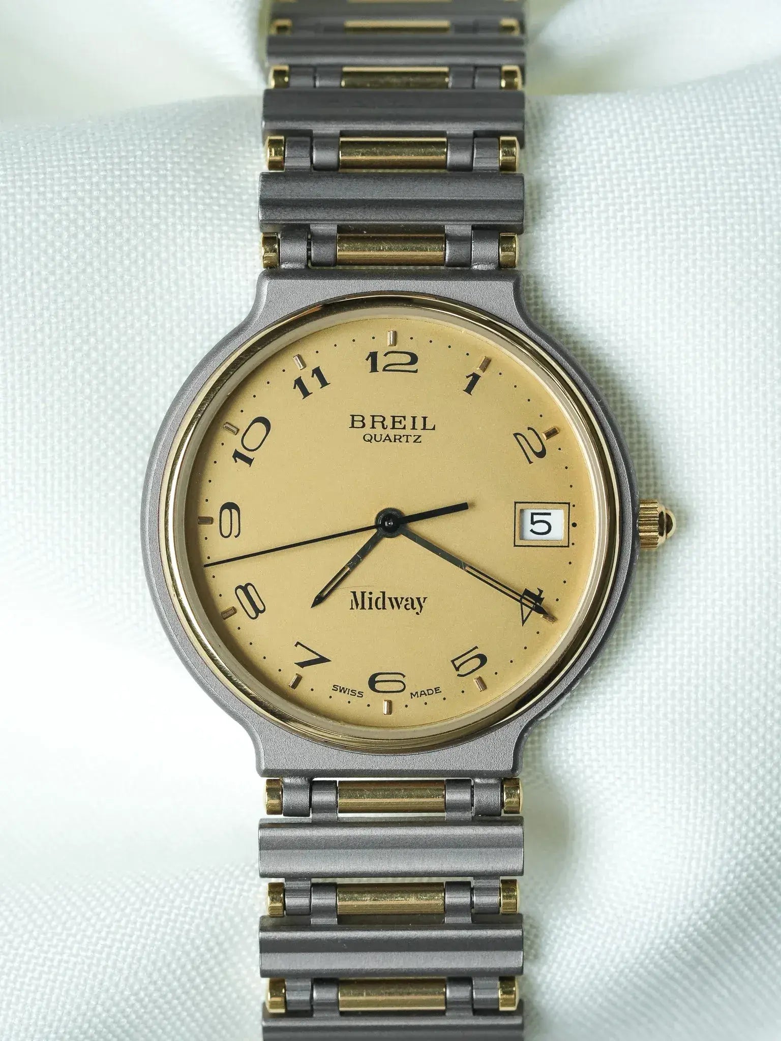 Breil - Gris Mat Or Cadran Or - Neuve de stock - 1990s