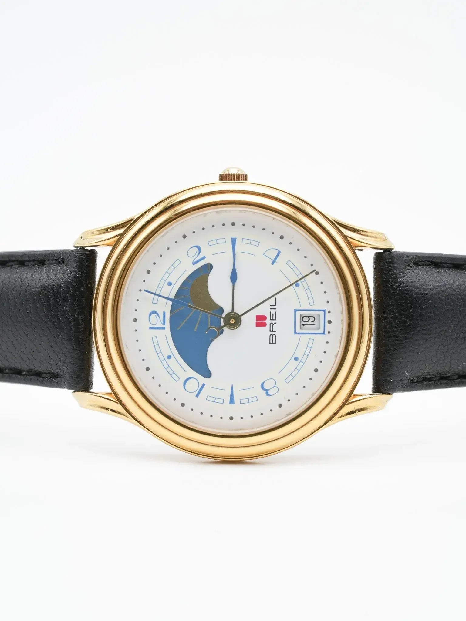 Breil - Phase de Lune Plaqué or - NOS - 1980s - Atelier Victor