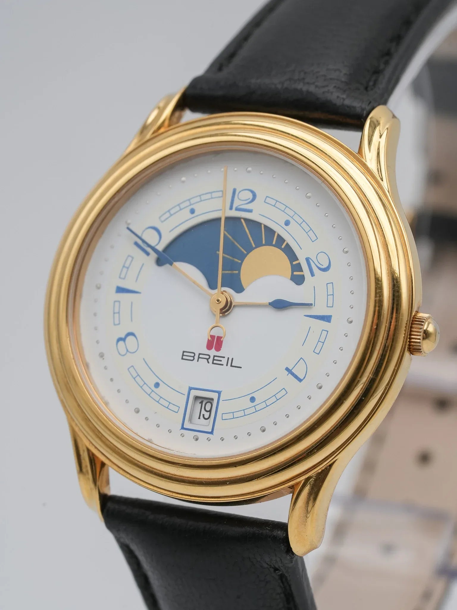 Breil - Phase de Lune Plaqué or - NOS - 1980s - Atelier Victor