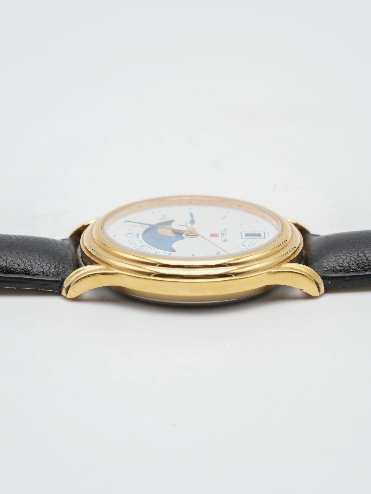 Breil - Phase de Lune Plaqué or - NOS - 1980s - Atelier Victor Paris - Vintage Watch Shop Dubai