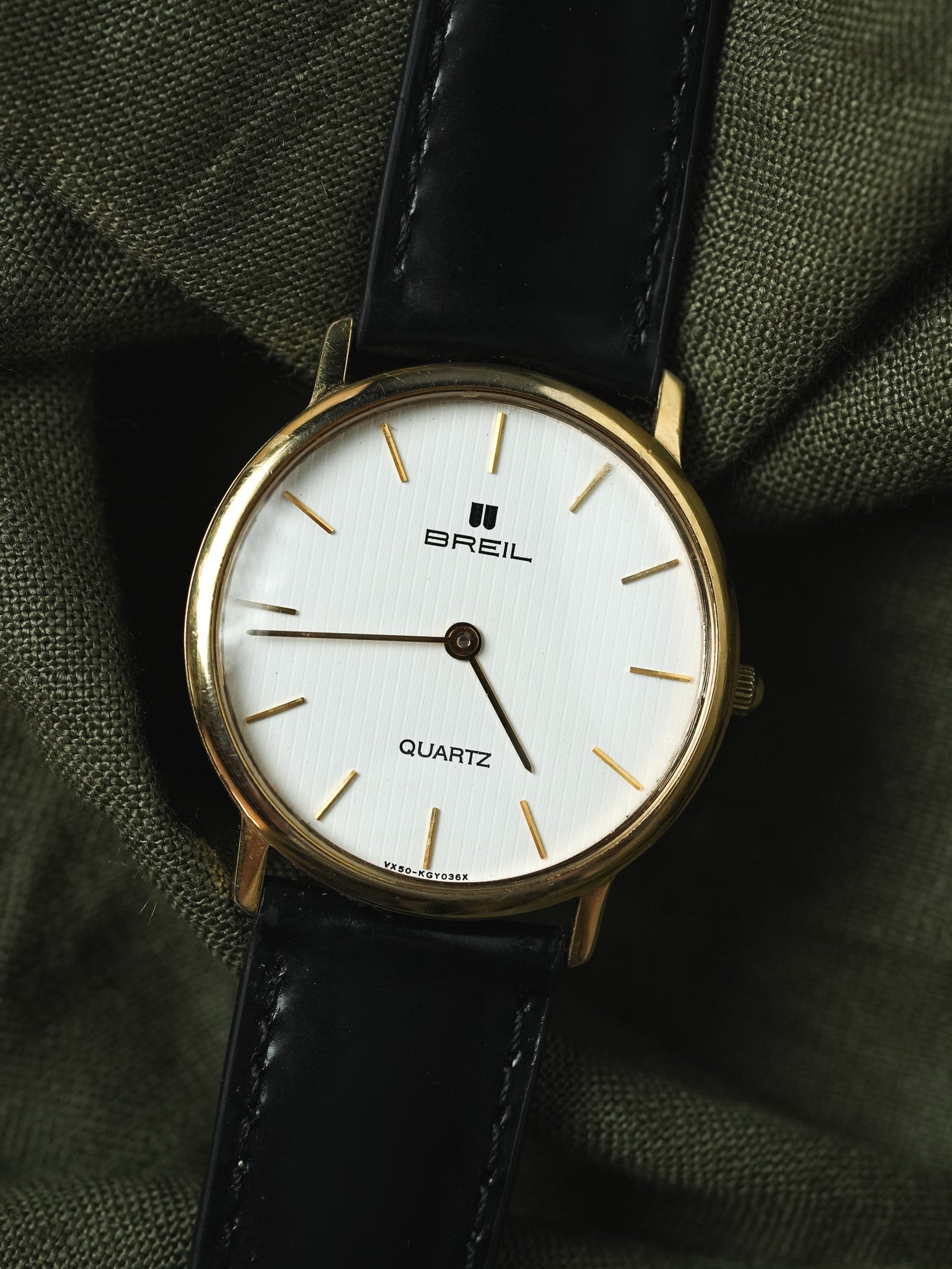 Breil - Ronde Or Tapisserie Blanc - 1990s - Atelier Victor - Vintage Shop