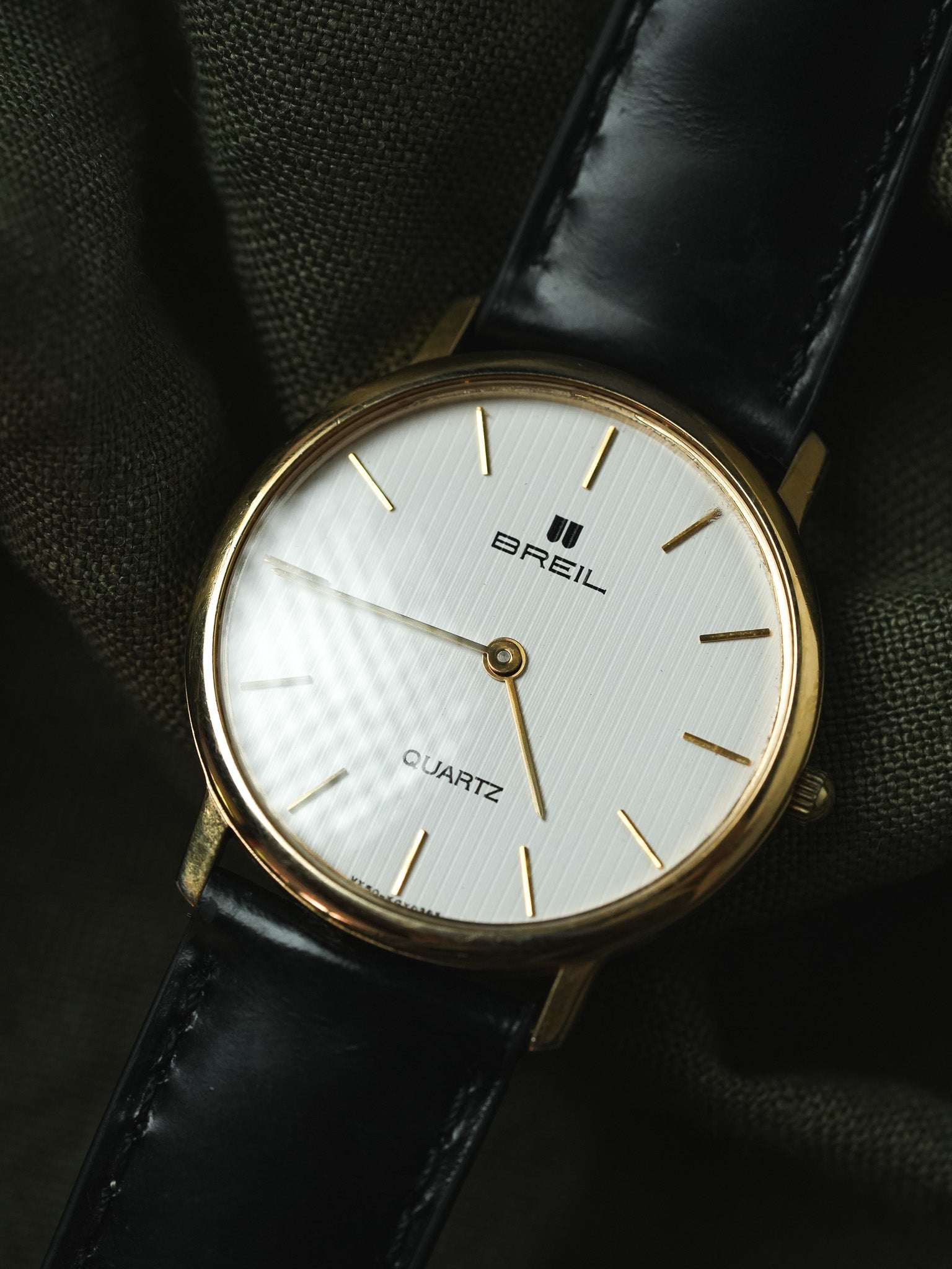 Breil - Ronde Or Tapisserie Blanc - 1990s - Atelier Victor - Vintage Shop