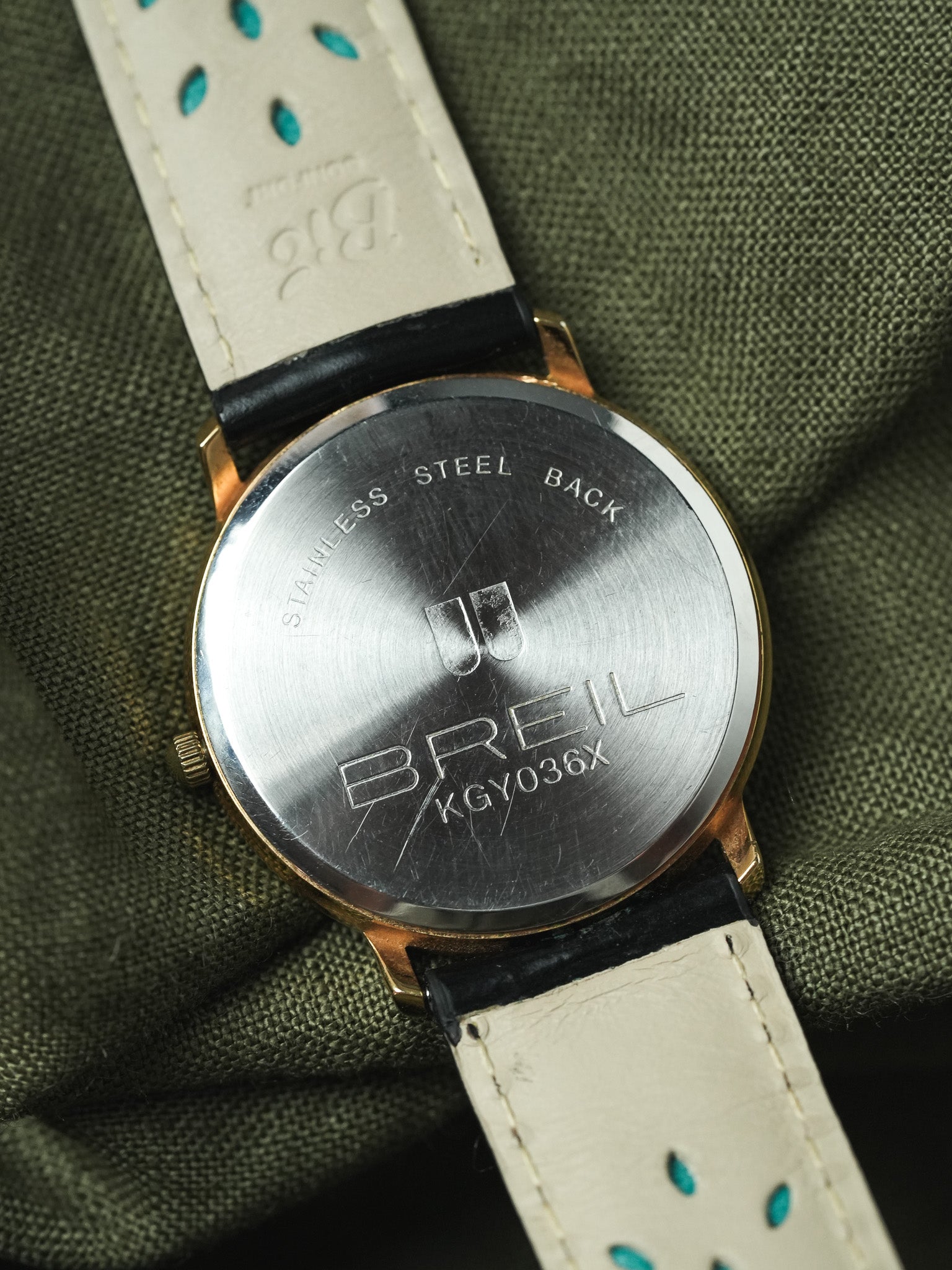 Breil - Ronde Or Tapisserie Blanc - 1990s - Atelier Victor - Vintage Shop