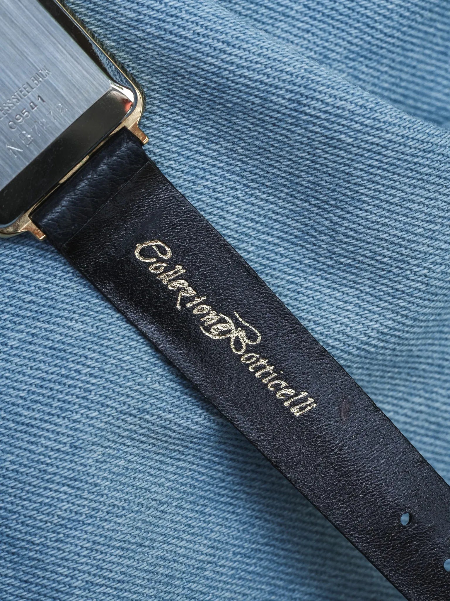 Breil - Tank Bleu Or Cabochon - NOS - 1980s - Atelier Victor