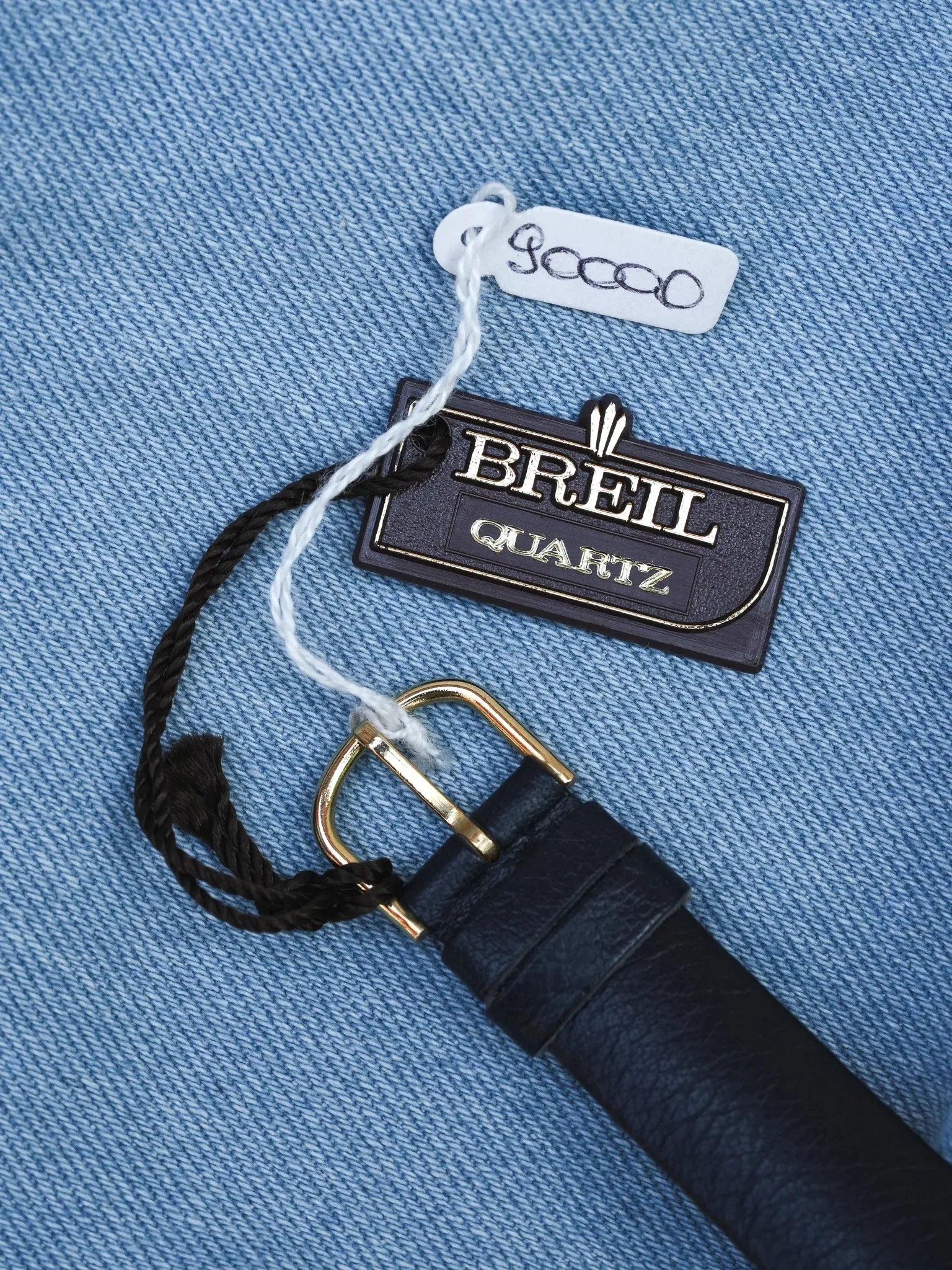 Breil - Tank Bleu Or Cabochon - NOS - 1980s - Atelier Victor