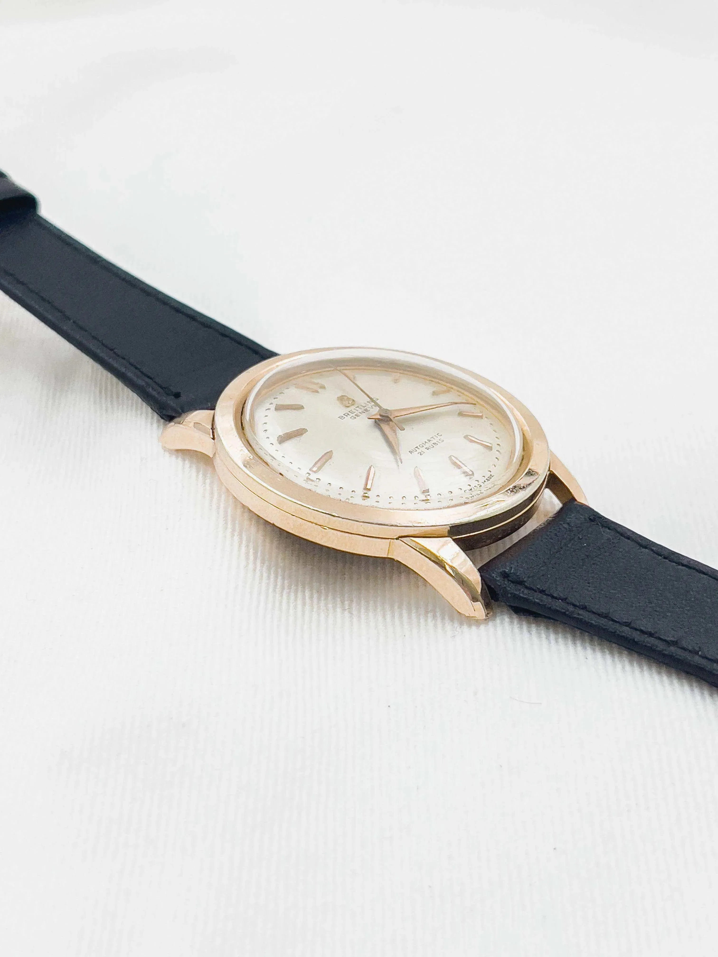 Breitling - Bidynator plaqué or rose - 1950s - Atelier Victor