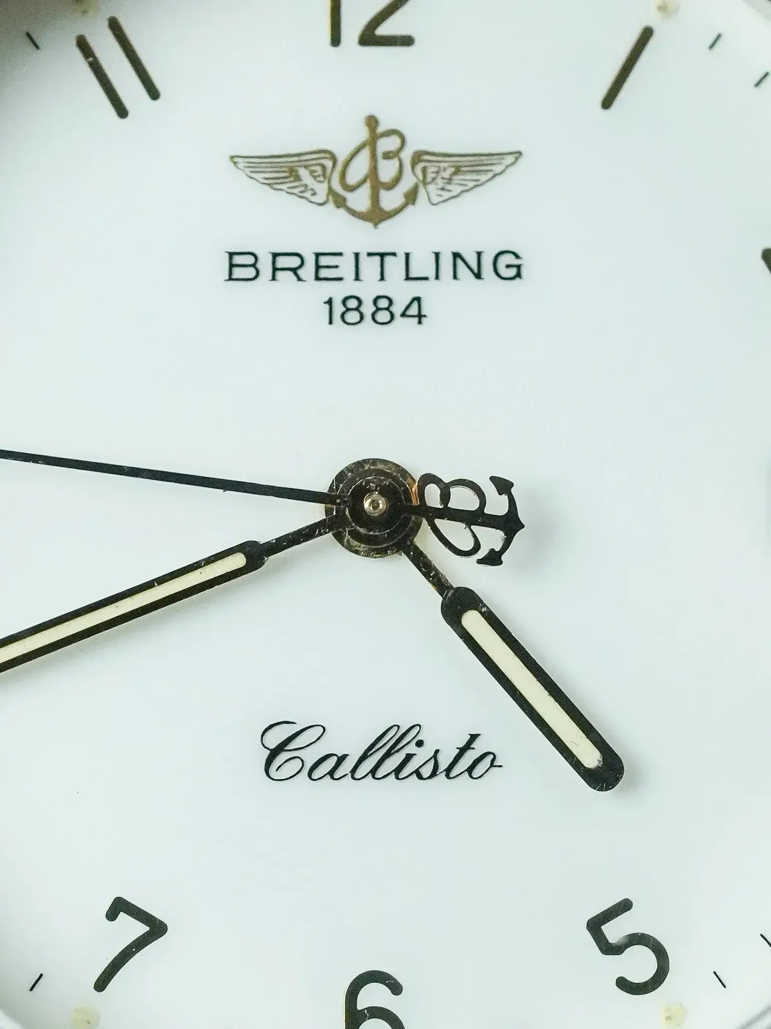 Breitling - Callisto Cadran blanc Lunette acier or - 1990s - Atelier Victor