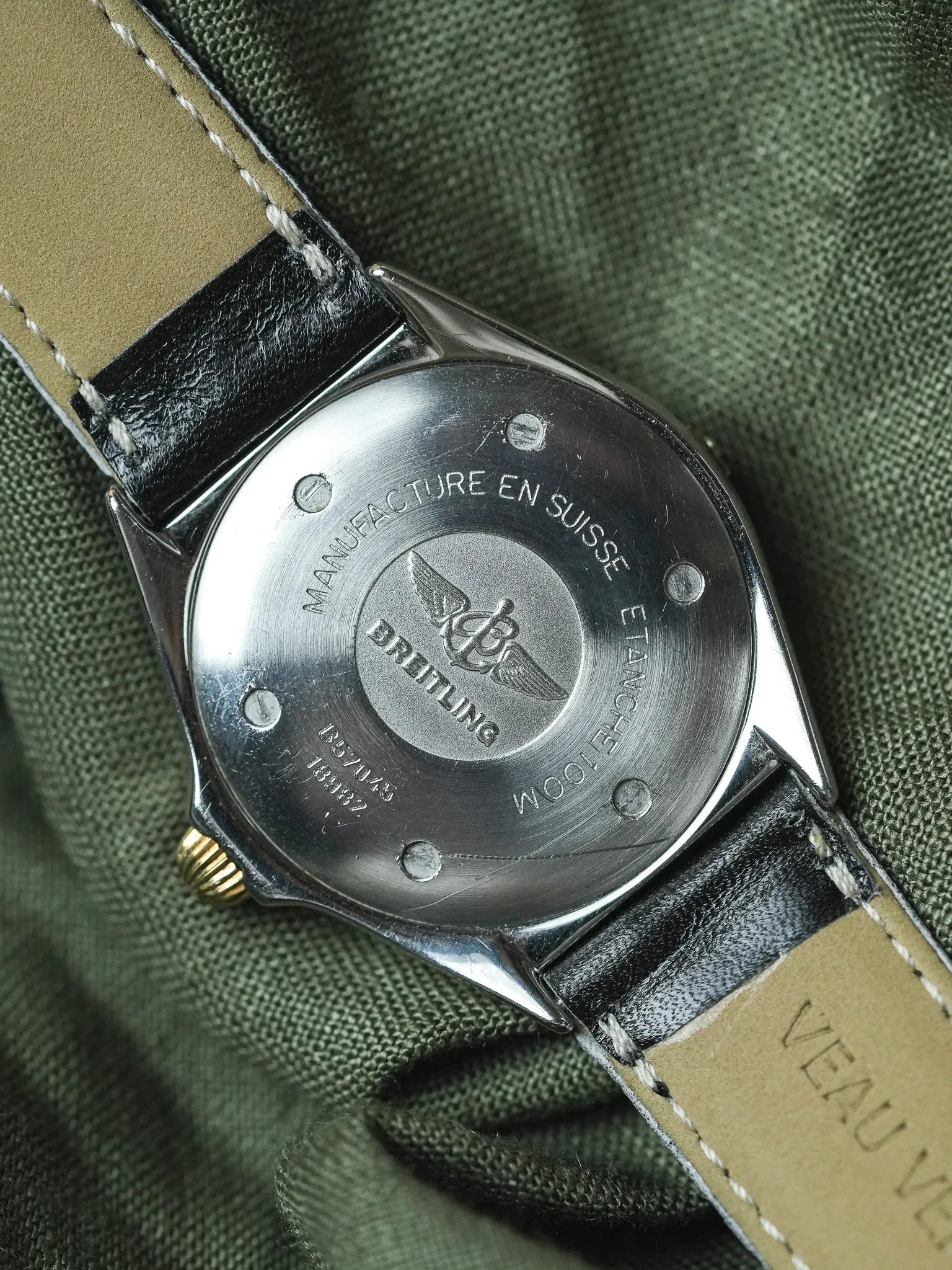 Breitling - Callisto Cadran blanc Lunette acier or - 1990s - Atelier Victor