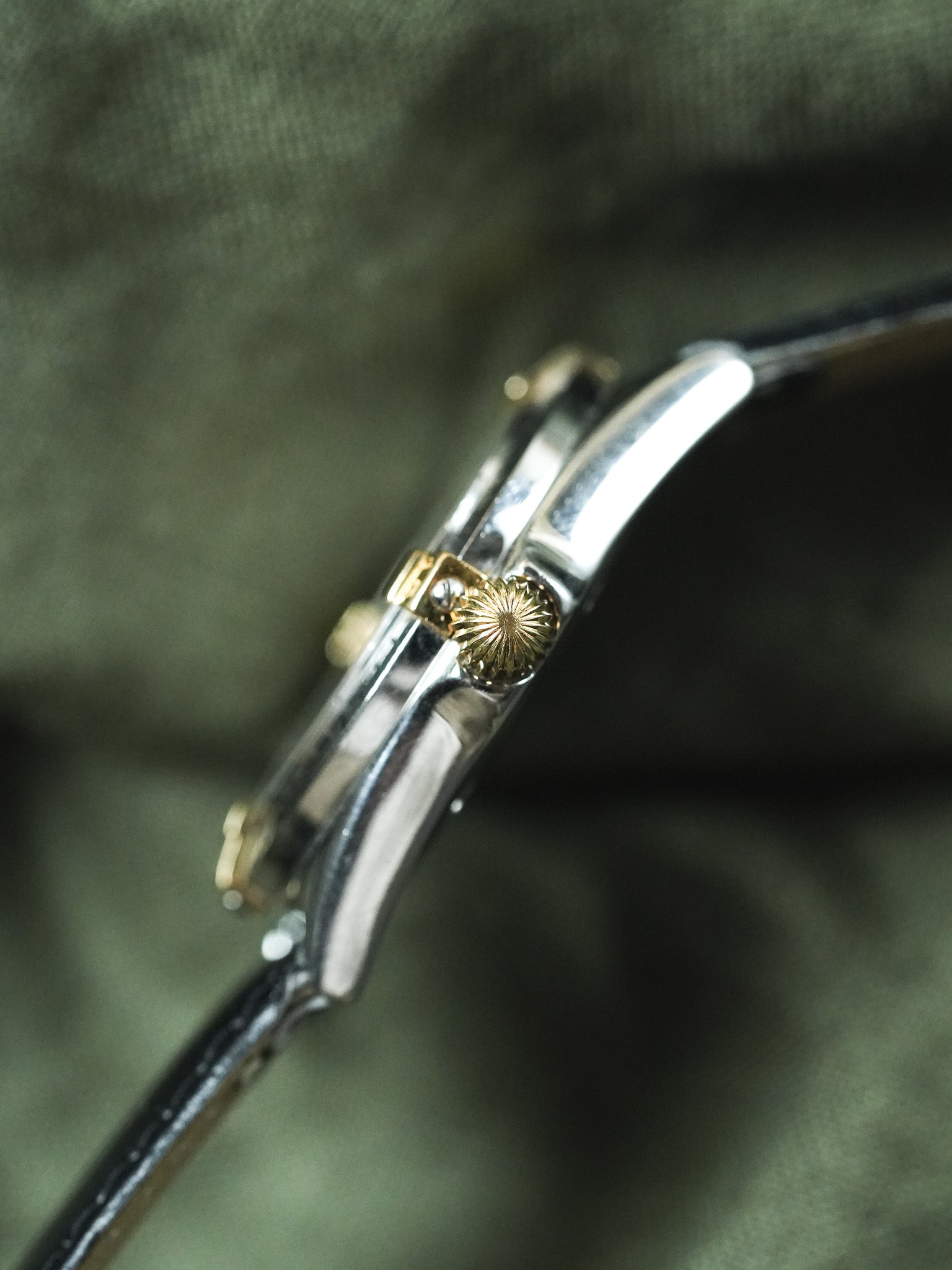 Breitling - Callisto Cadran blanc Lunette acier or - 1990s - Atelier Victor - Vintage Watch Shop