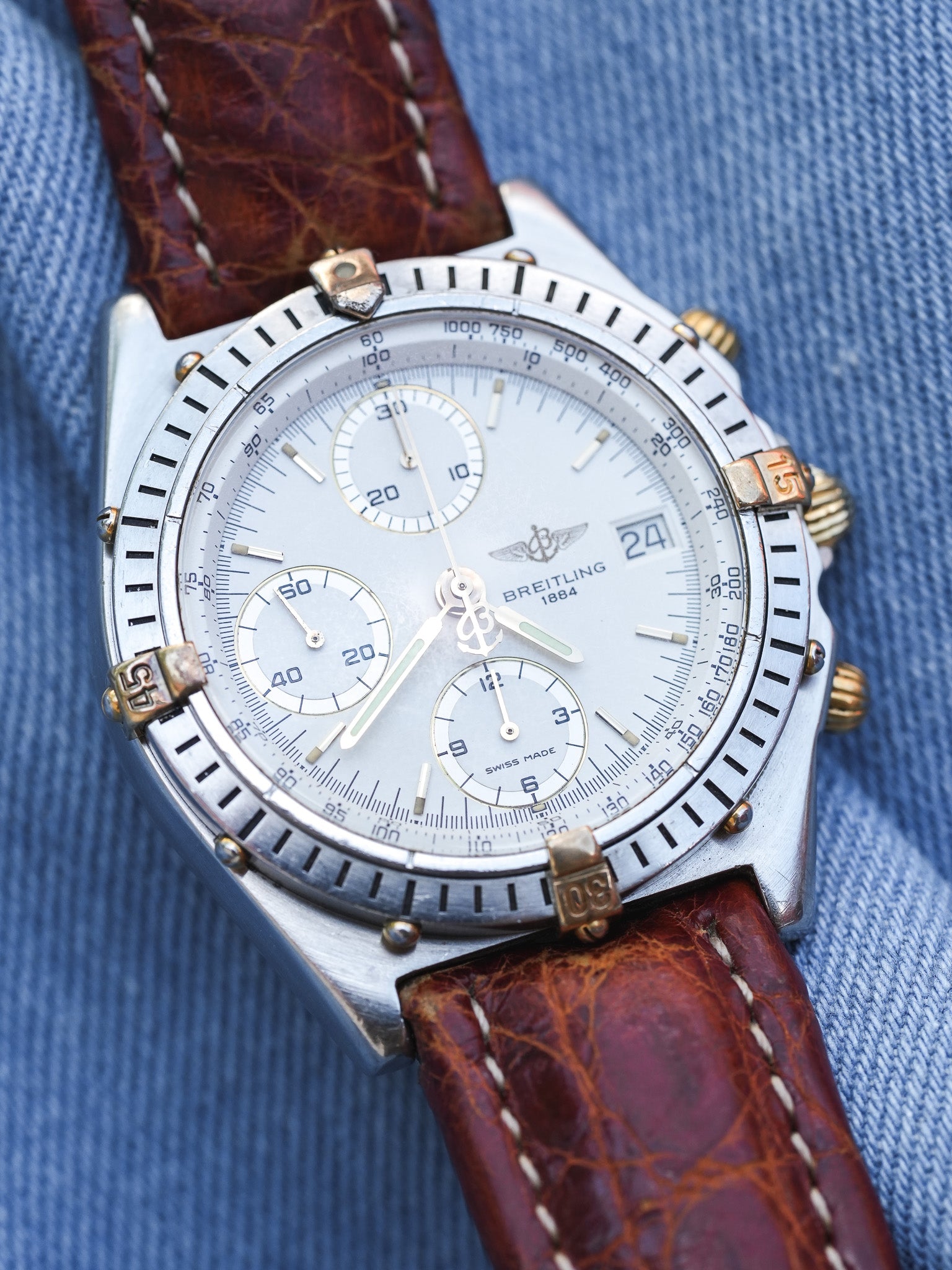 Breitling - Chronomat 81.950 B13047 Blanc - 1990s - Atelier Victor - Vintage Watch Shop